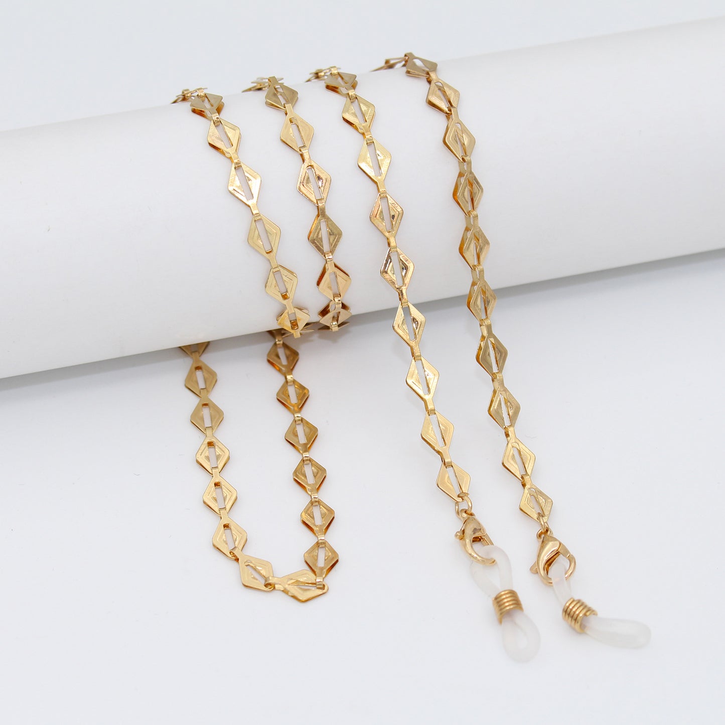 Luxe Crystal-Embellished Eyewear Chain Acalora