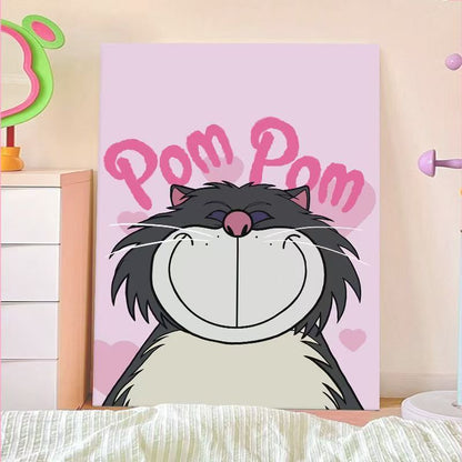 Playful Cartoon Cat Wall Art