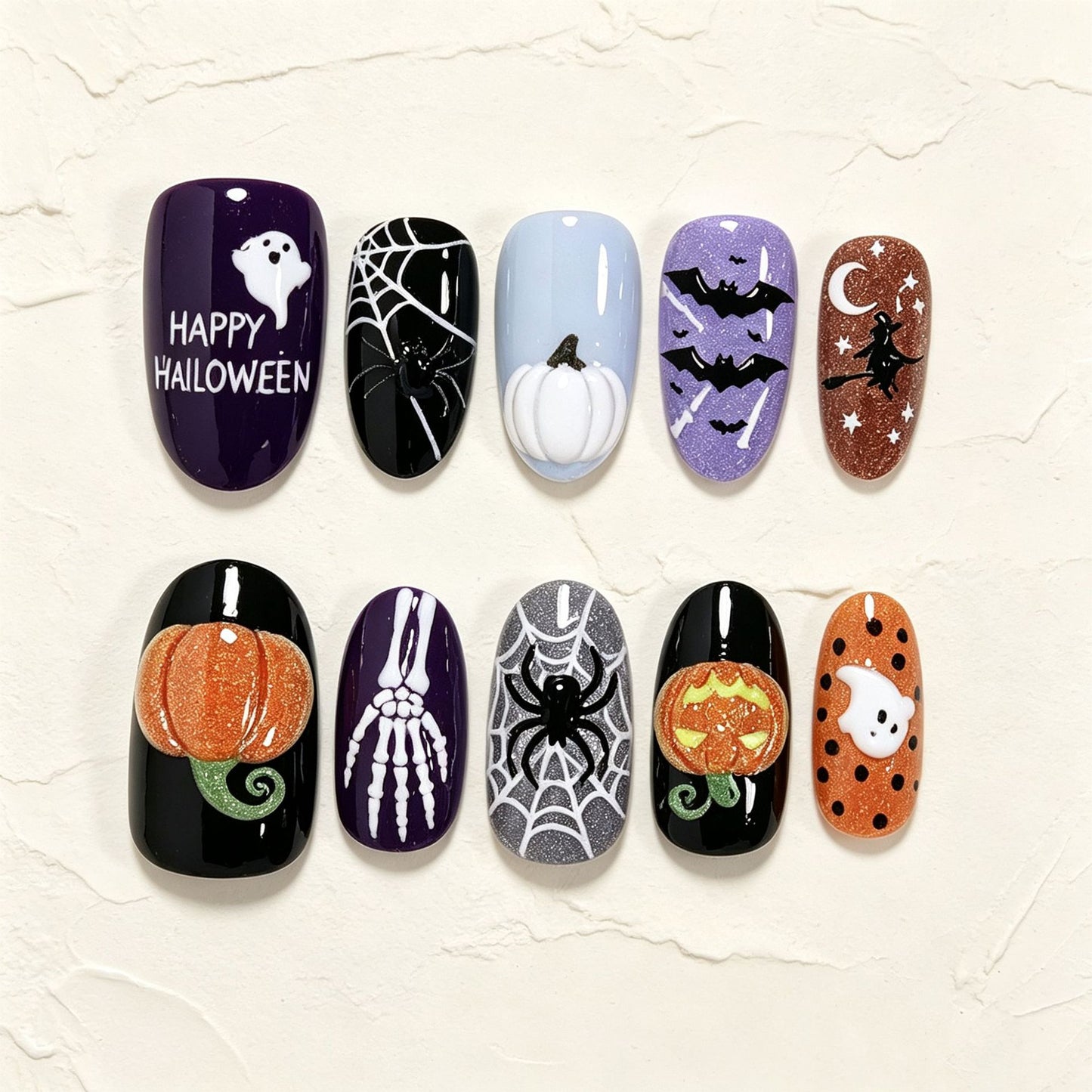 Halloween-Themed Nail Art Set Acalora