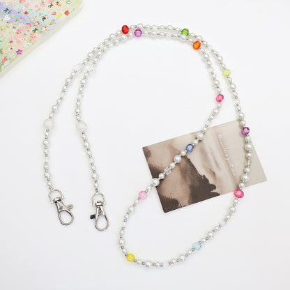Beaded Eyewear Chain with Stylish Checker Design Acalora