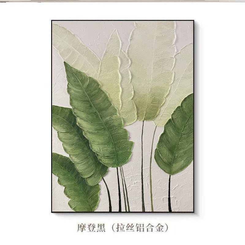 Textured Leaf Relief Wall Art