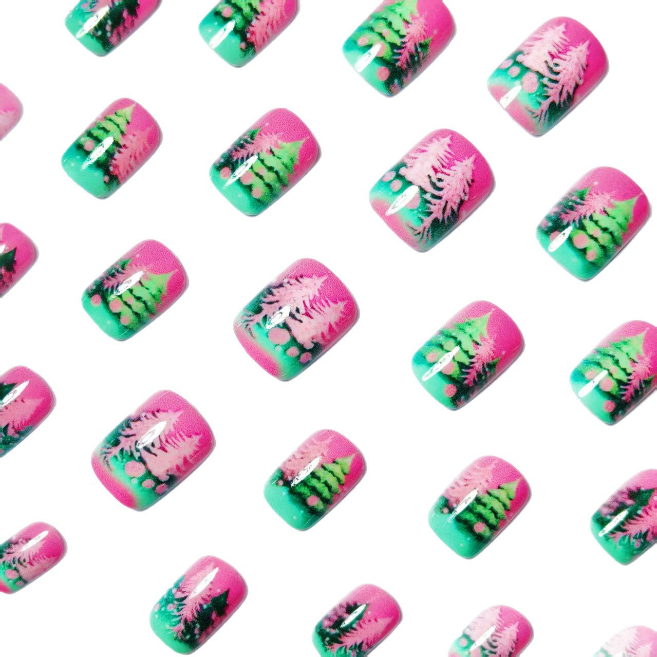 Seasonal Tree-Themed Nail Art Acalora