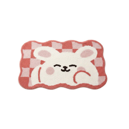 Cute Cartoon Bunny-Themed Bath Mat