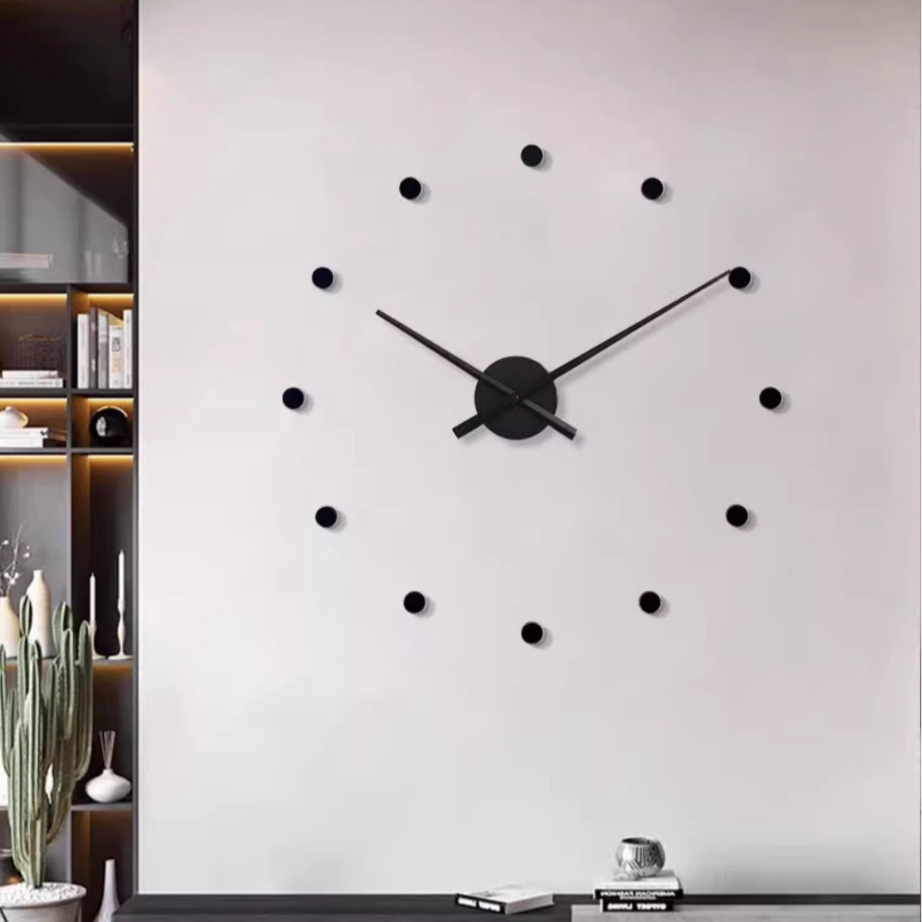 Skanto | Minimalist Black Modern Wall Clock 40cm