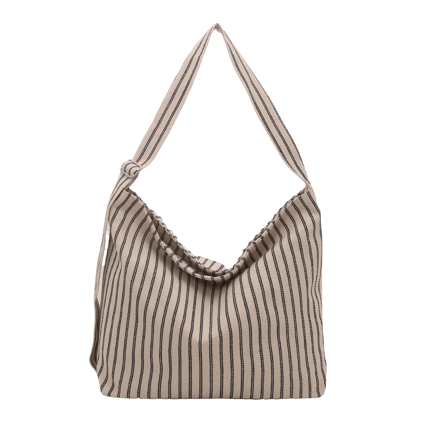 Casual Striped Canvas Tote Bag Acalora