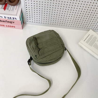 Compact Corduroy Crossbody Bag Acalora