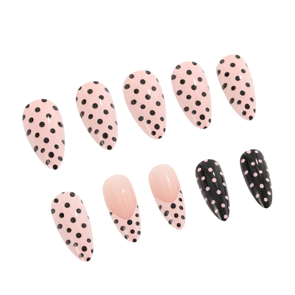 Acrylic nails with dot design Acalora