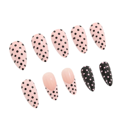 Acrylic nails with dot design Acalora