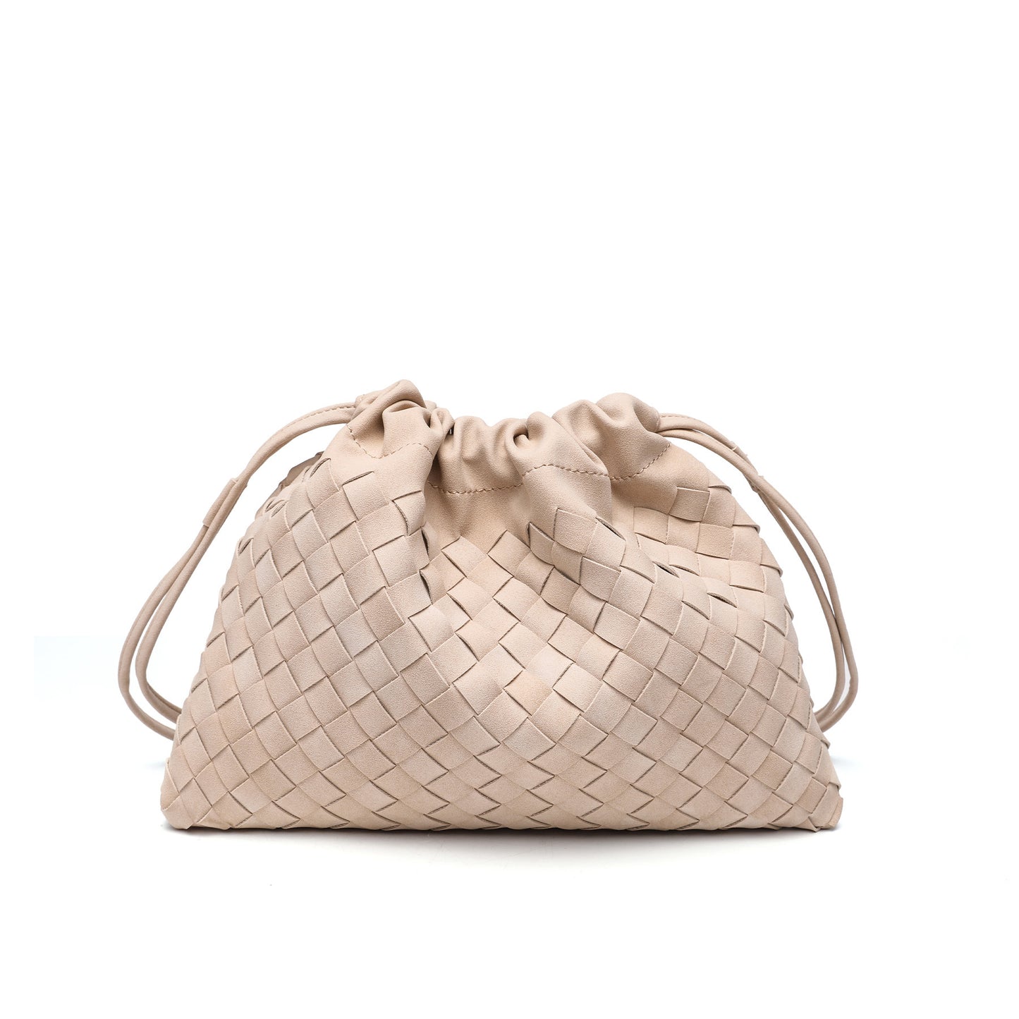 Woven Drawstring Shoulder Bag Acalora