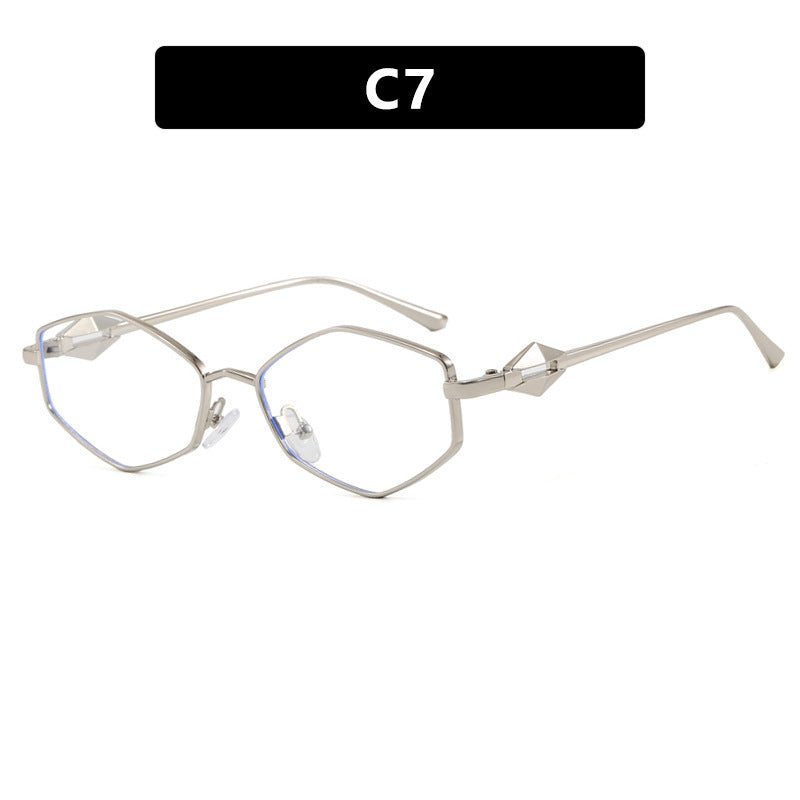 Women's geometric sunglasses with protective UV filter and high-end metal frame Karnz