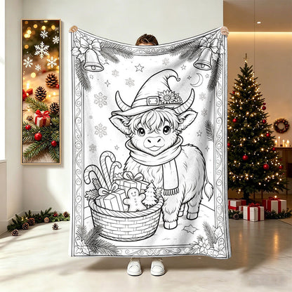 Unisex Cozy Artistic Animal Print Blanket