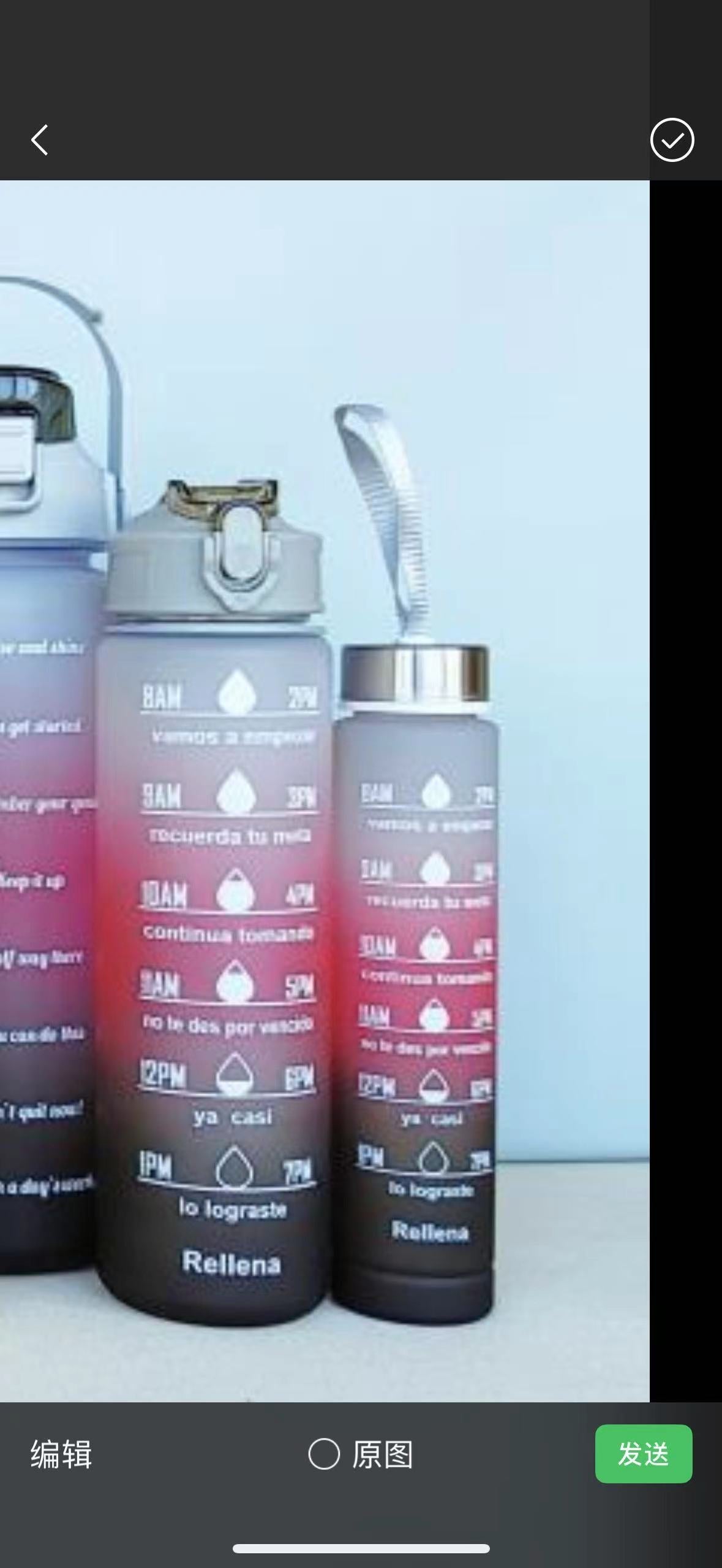 Women's Motivational Water Bottle with Time Markers Kalsten