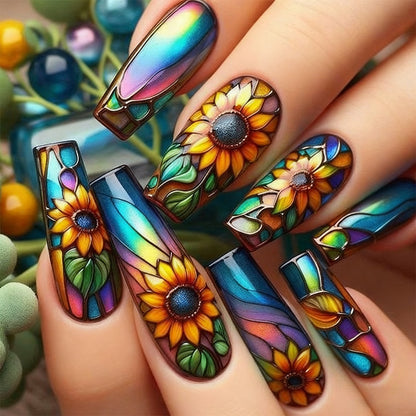 Artificial nails with floral design Acalora