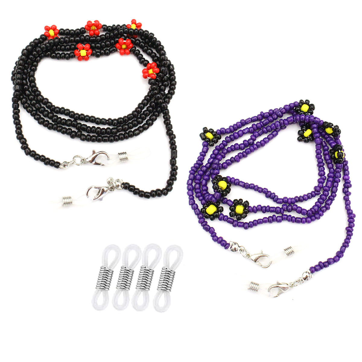 Floral Beaded Eyewear Chain Acalora