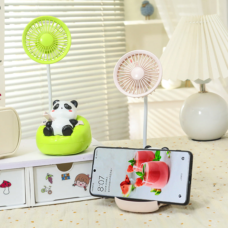Women Portable Mini Fan with Cute Panda Design Bowlift