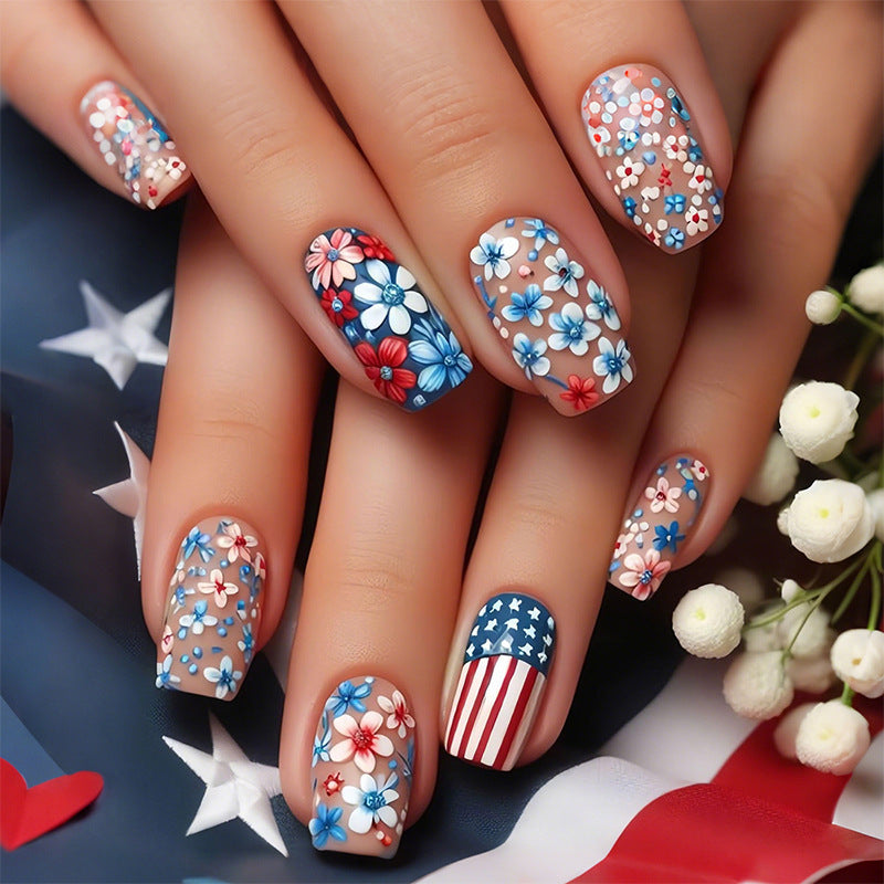 Decorative Floral Press-On Nail Art Set Acalora 1788496018