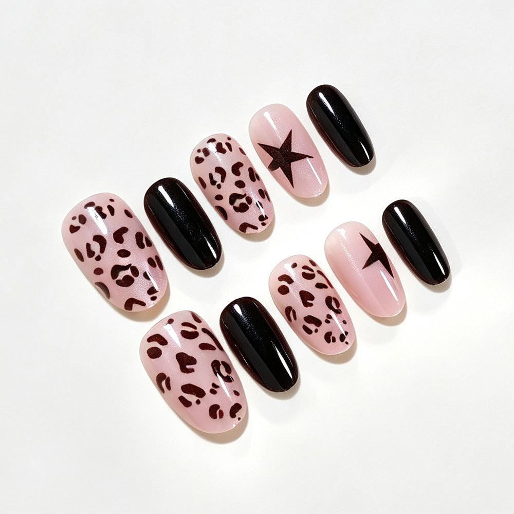 Artistic Leopard Print Nail Wraps Acalora