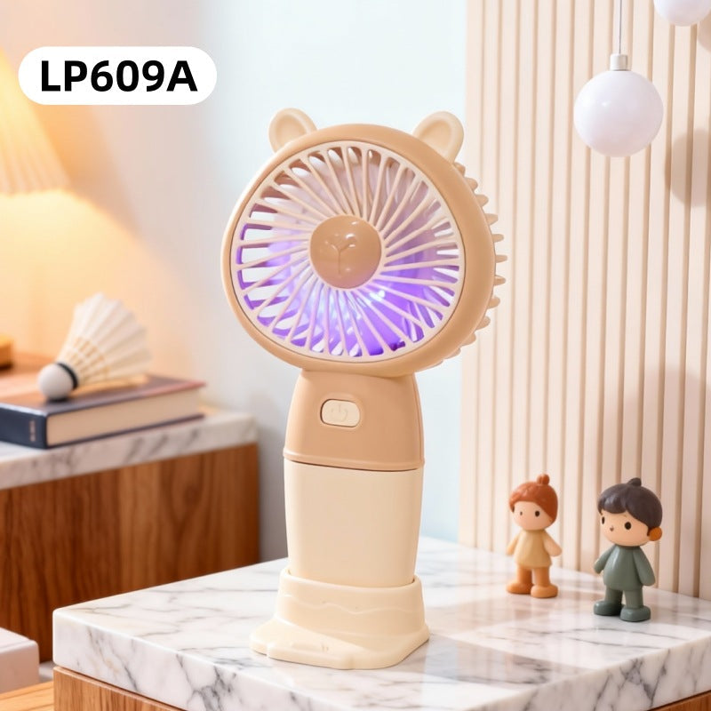 Ladies' Portable Handheld Fan in a cute bear motif Karnz