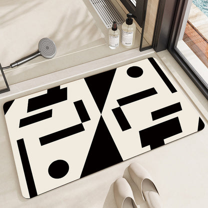 Playful Cow-Themed Bathroom Mat Acalora