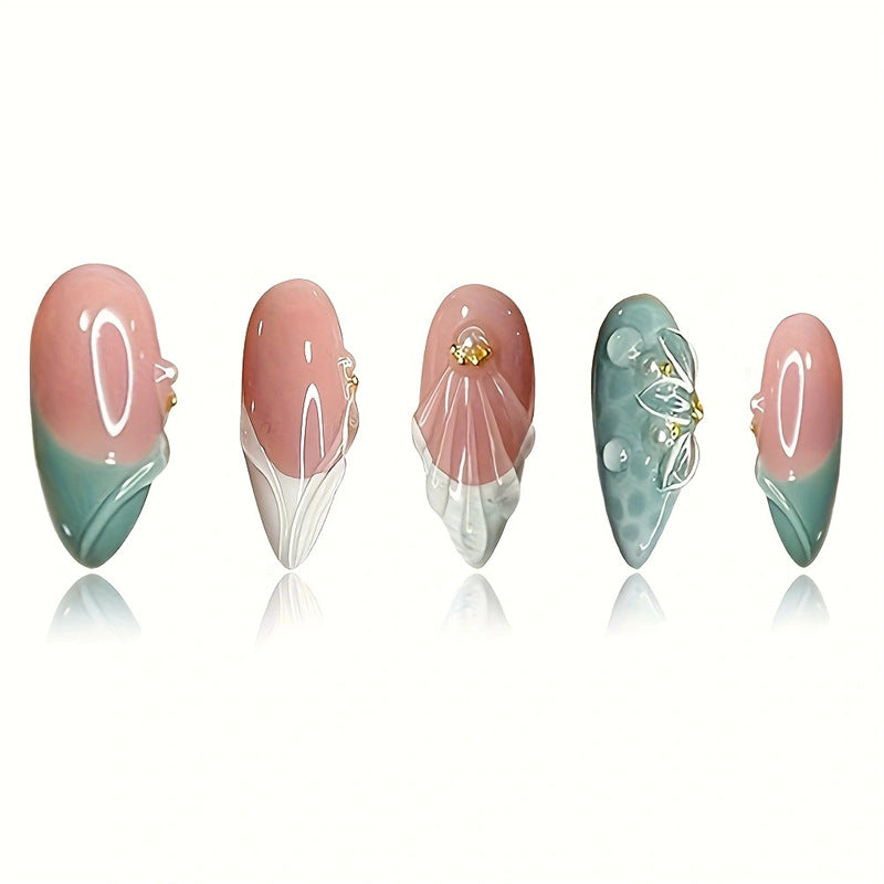 Artistic Stiletto Press-On Nails Acalora