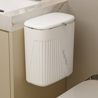 Women's compact wall-mounted bin with lid and odor-proof system Skanto