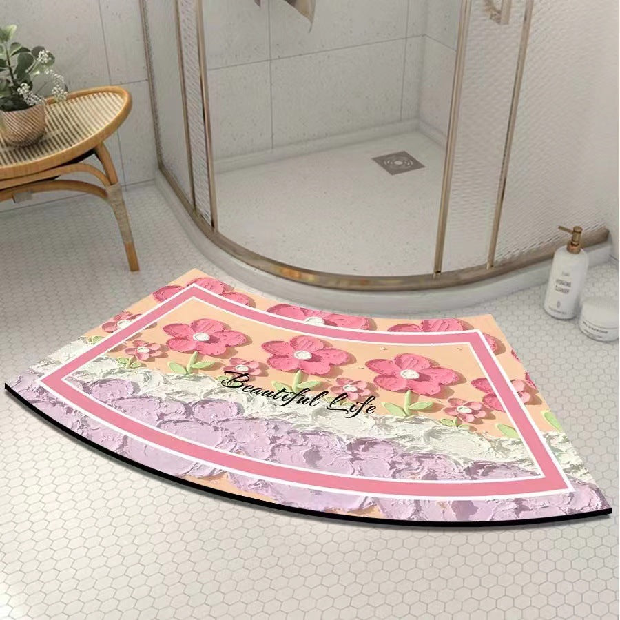 Artistic Curved Bath Mat