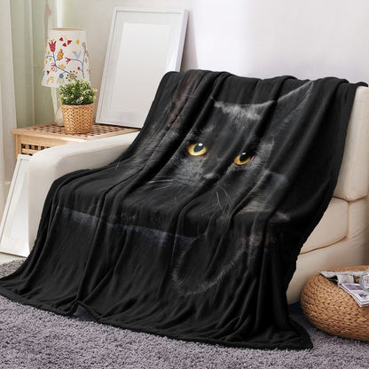 Cat-Themed Plush Blanket