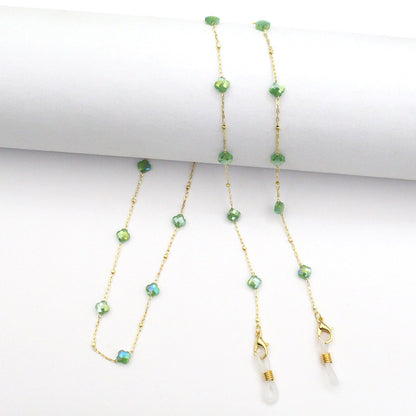 Elegant Crystal-Designed Eyewear Chain Acalora