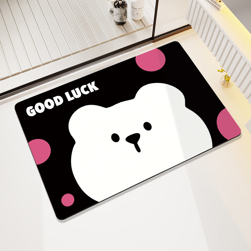 Playful Cartoon-Themed Bathroom Rug Acalora