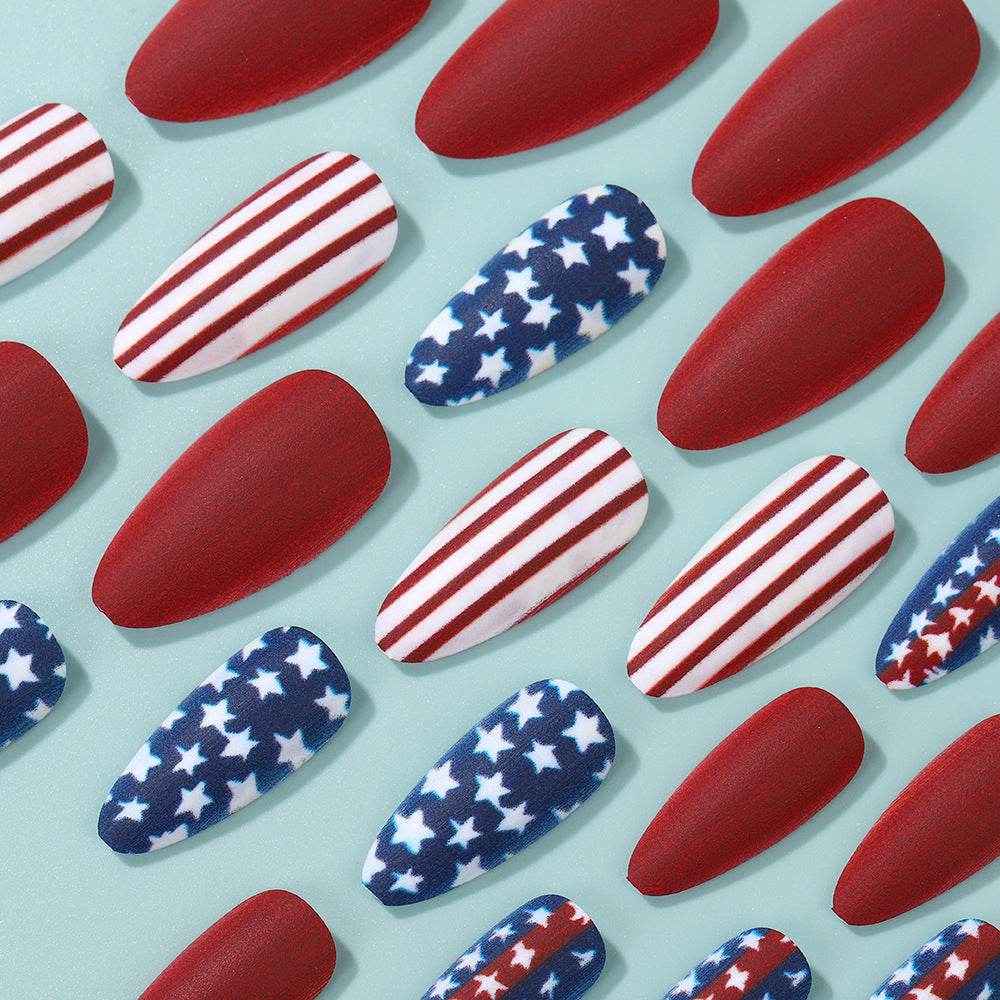 Creative nail art with patriotic designs Acalora