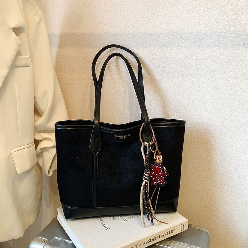 Spacious Suede Tote Bag Acalora