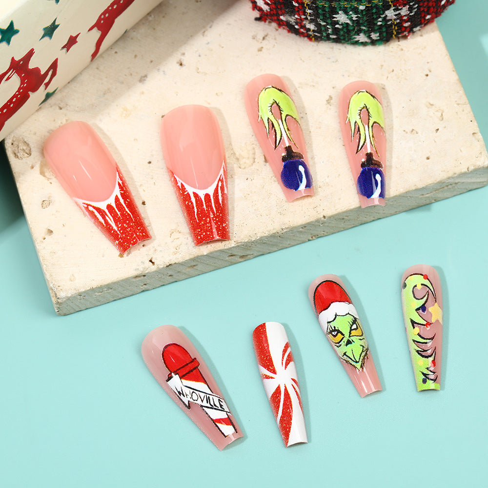 Creative Nail Art Set with Festive Christmas Motifs Acalora