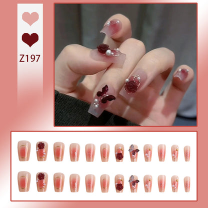 Nail art set with elegant 3D flower and butterfly decorations Acalora