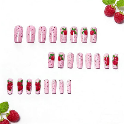 3D Raspberry Nail Art Acalora