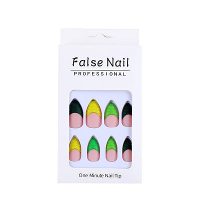 Creative artificial nails with trendy geometric design Acalora