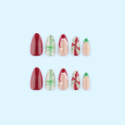 Artificial nails in festive Christmas design Acalora 1788232693