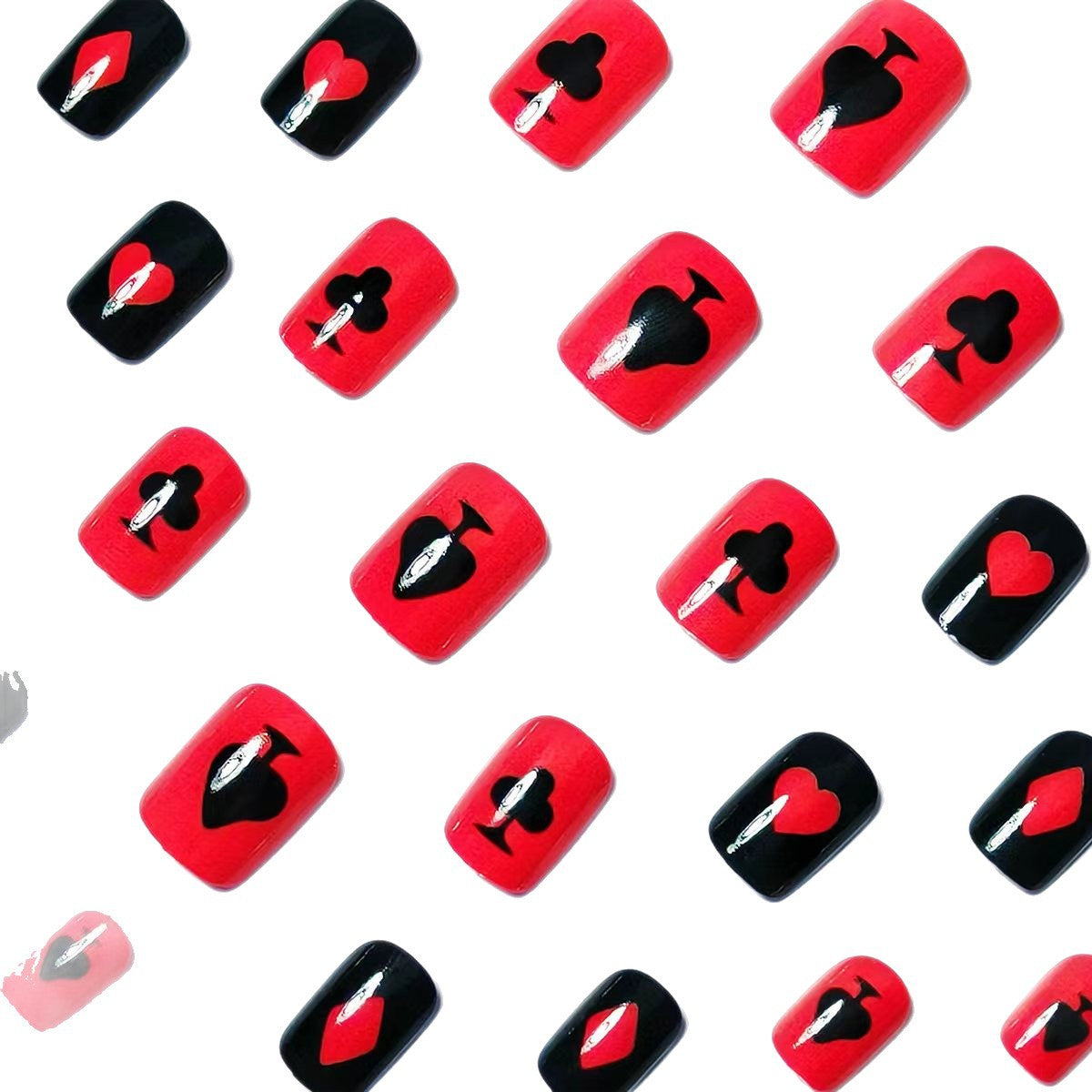 Themed Playing Card Nail Art Acalora