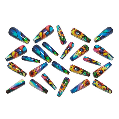 Artificial nails with floral design Acalora