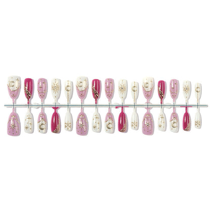Celestial Theme Press-On Nail Art Set Acalora