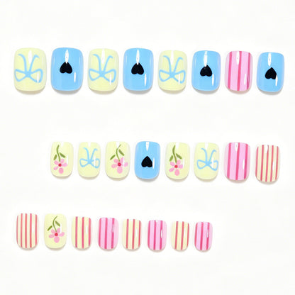 Decorative Nail Art Set with Floral Motifs Acalora