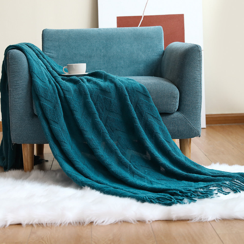 Cozy Textured Throw Blanket