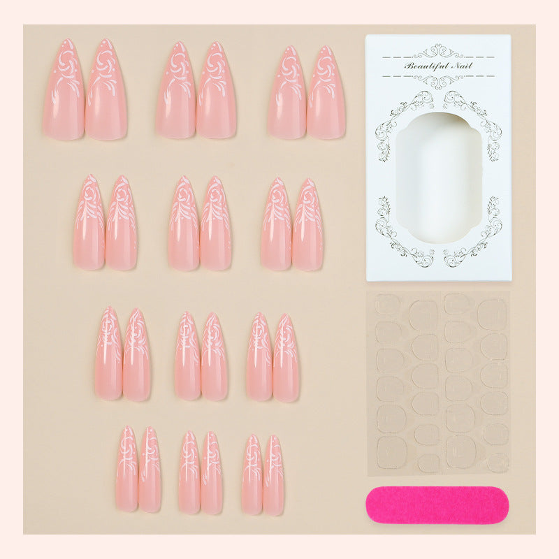 Elegant Stiletto Press-On Nail Art Set Acalora