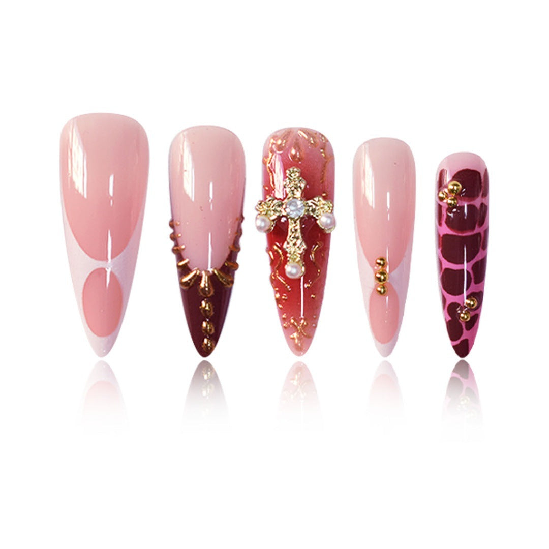 Glamorous Decorative Stiletto Press-On Nail Set Acalora
