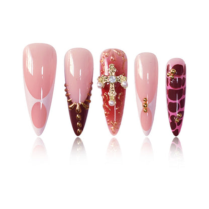 Glamorous Decorative Stiletto Press-On Nail Set Acalora
