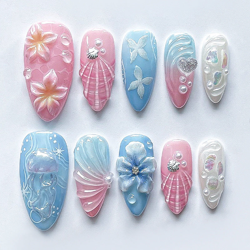 Fantasy-Themed Press-On Nail Art Collection Acalora
