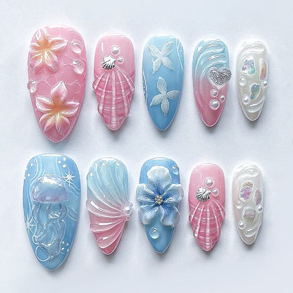 Fantasy-Themed Press-On Nail Art Collection Acalora