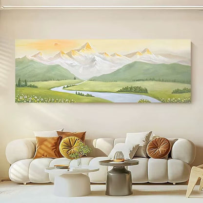 Scenic Mountain Landscape Canvas Wall Art