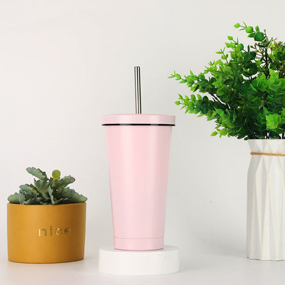 Women's Stainless Steel Tumbler with Straw Skanto