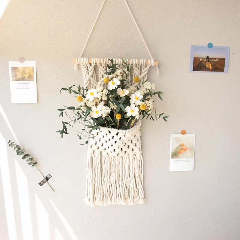 Macrame Wall Hanging with Elegant Fringe Look Acalora