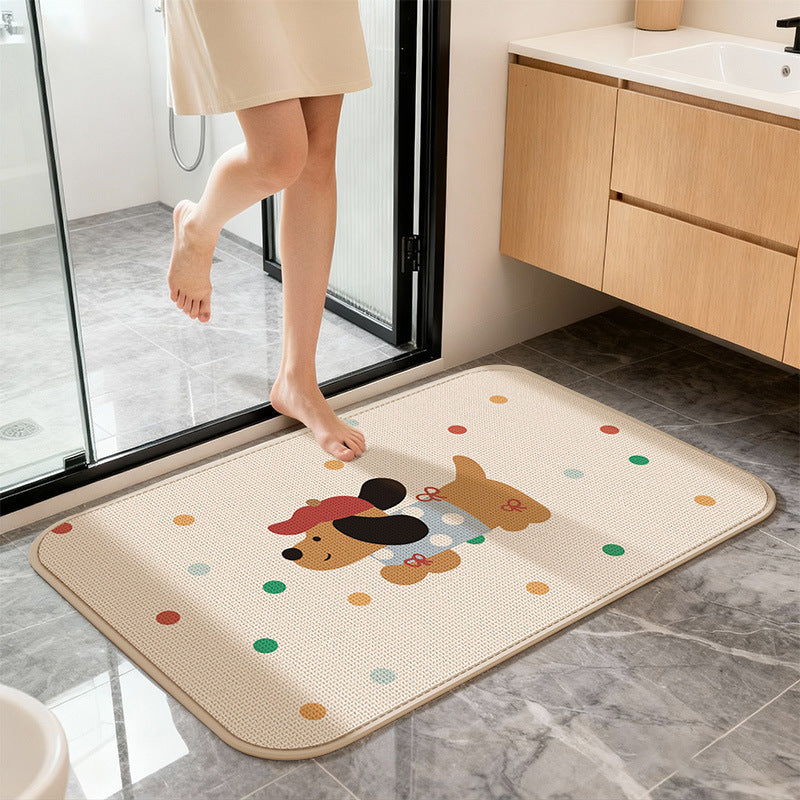 Cute Cartoon Cat Bath Mat